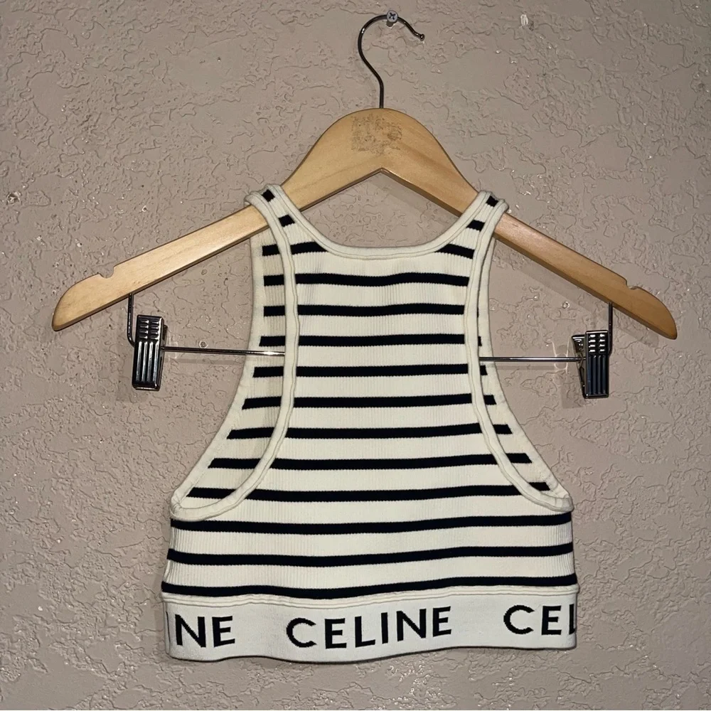 Celine | Mesh Striped Sports Bra Size: Small - Picture 5 of 8
